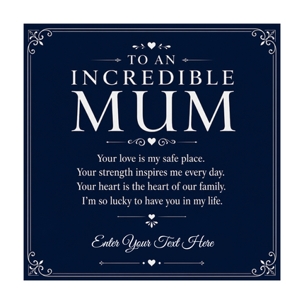 To An Incredible Mum Personalised Interlocking Hearts Necklace In Keepsake Box
