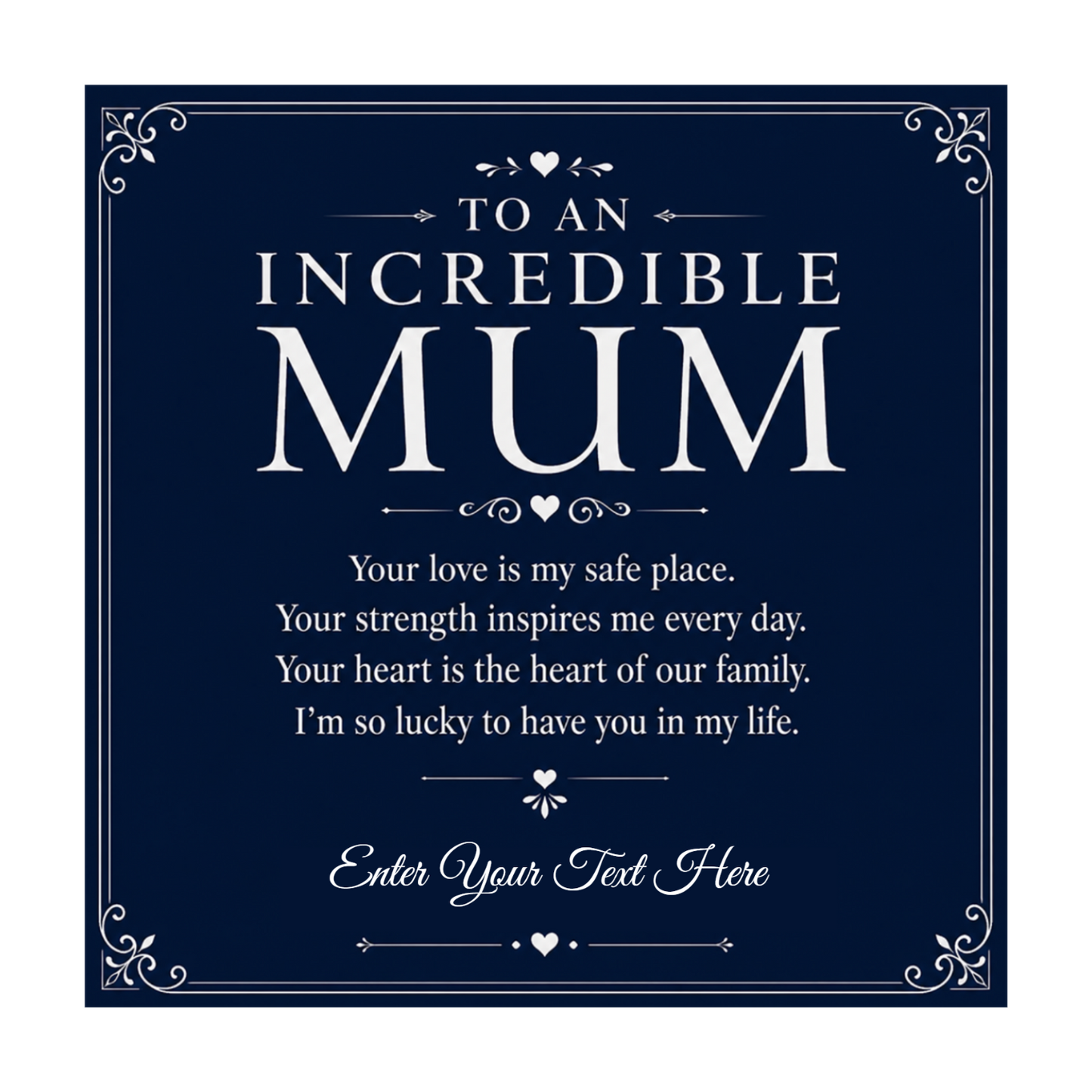 To An Incredible Mum Personalised Interlocking Hearts Necklace In Keepsake Box