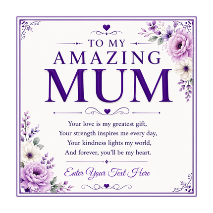 To My Amazing Mum Personalised Interlocking Hearts Necklace In Keepsake Box