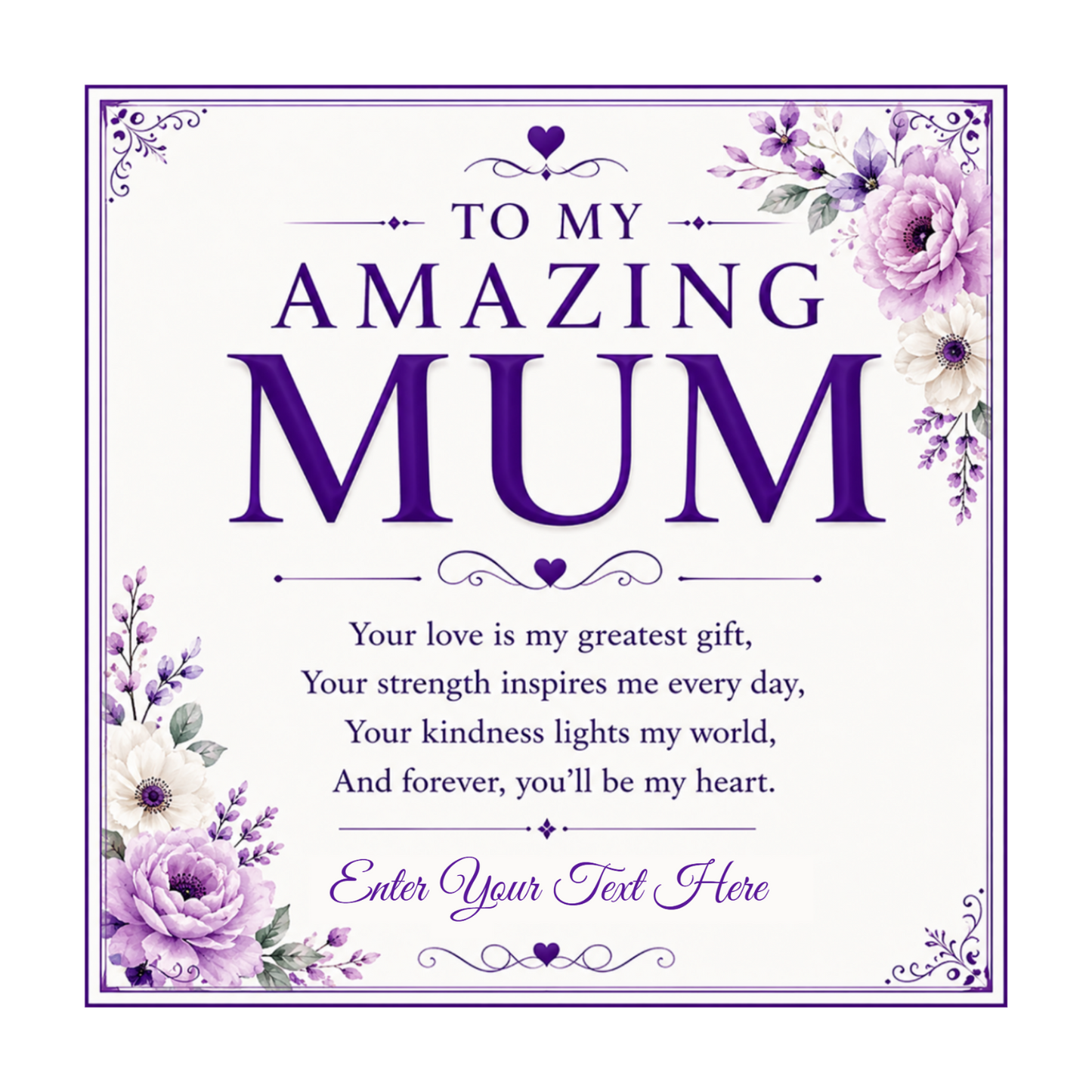 To My Amazing Mum Personalised Interlocking Hearts Necklace In Keepsake Box