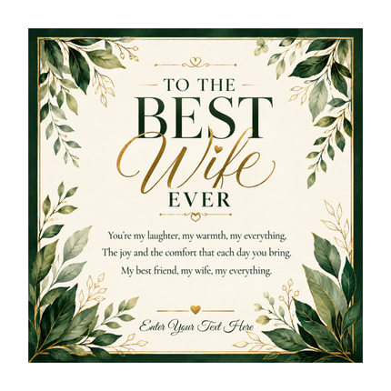 To The Best Wife Ever Personalised Eternal Heart Necklace In Keepsake Box