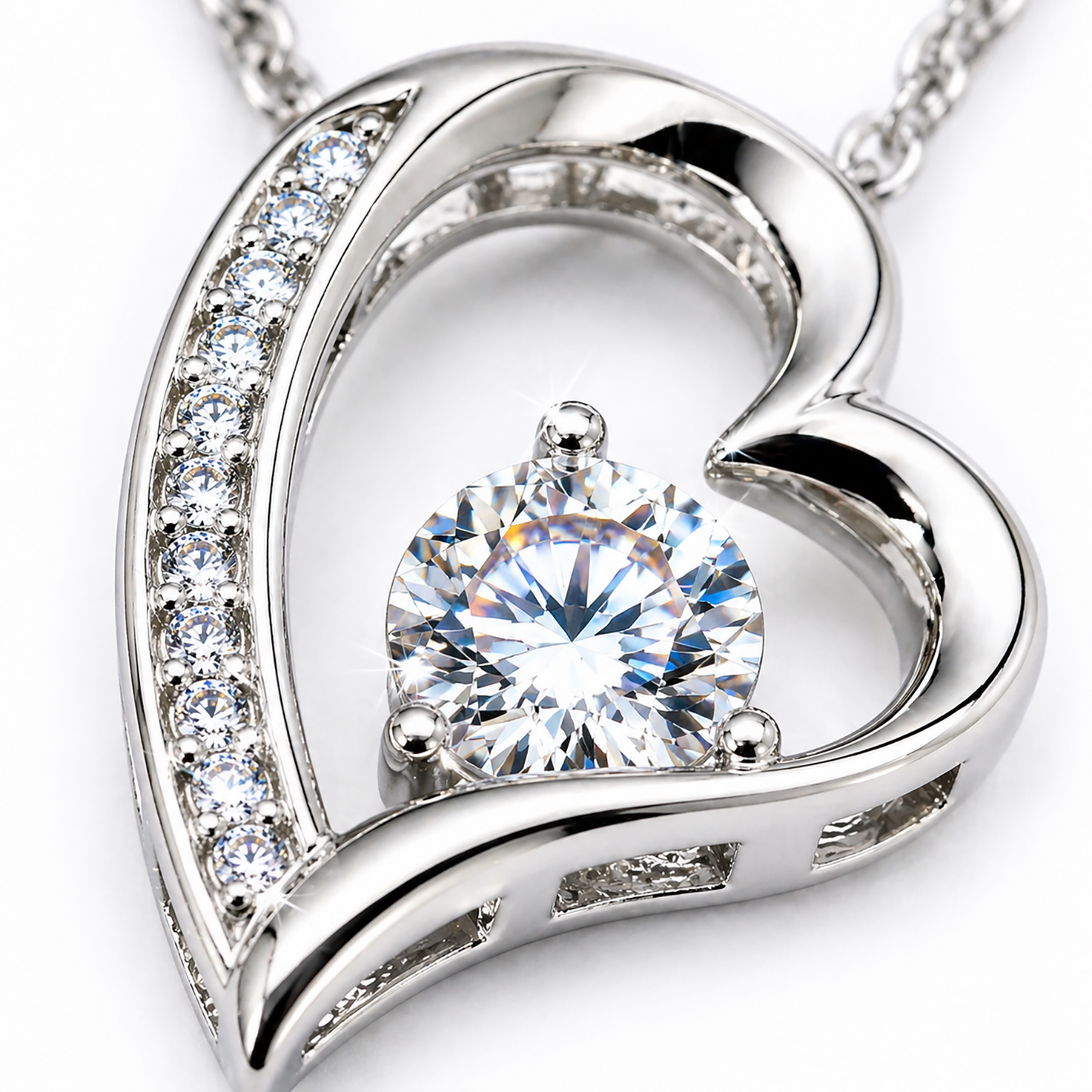 To My Darling Wife Personalised Eternal Heart Necklace In Keepsake Box