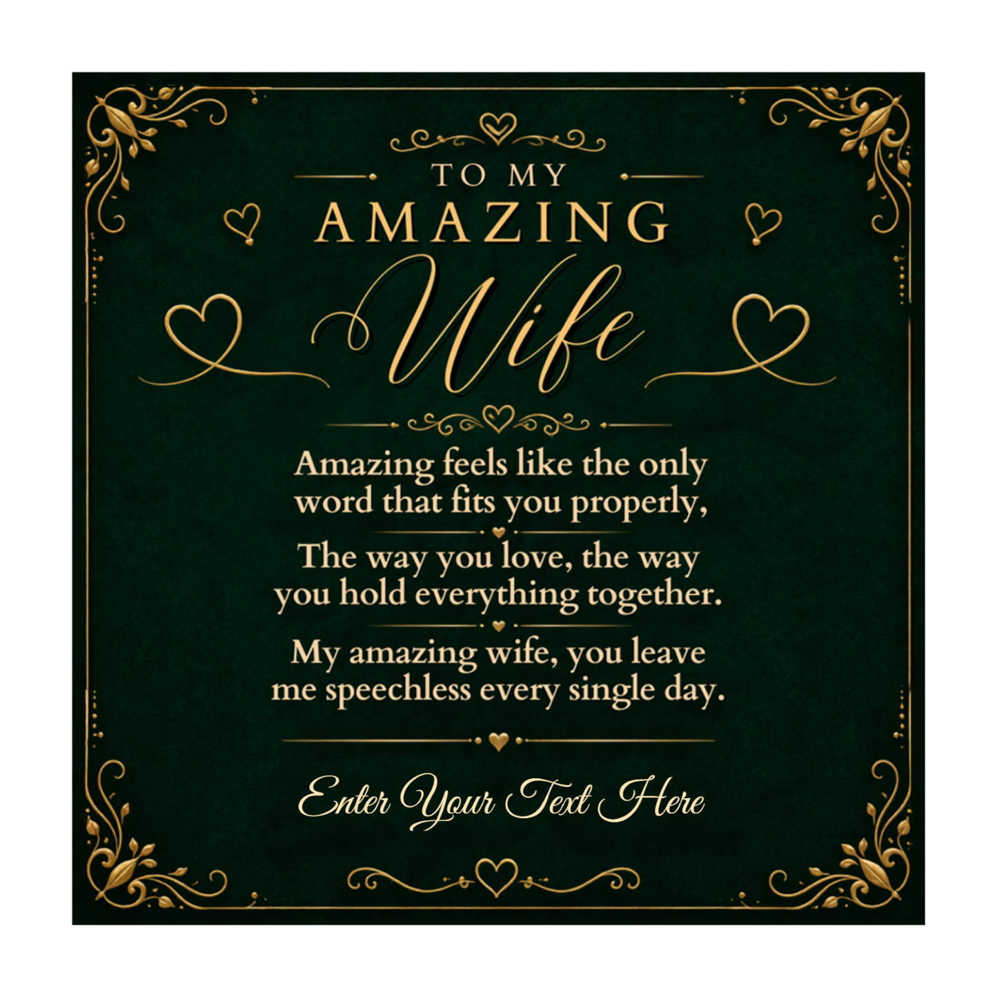 To My Amazing Wife Personalised Eternal Heart Necklace In Keepsake Box