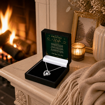 To My Amazing Wife Personalised Eternal Heart Necklace In Keepsake Box