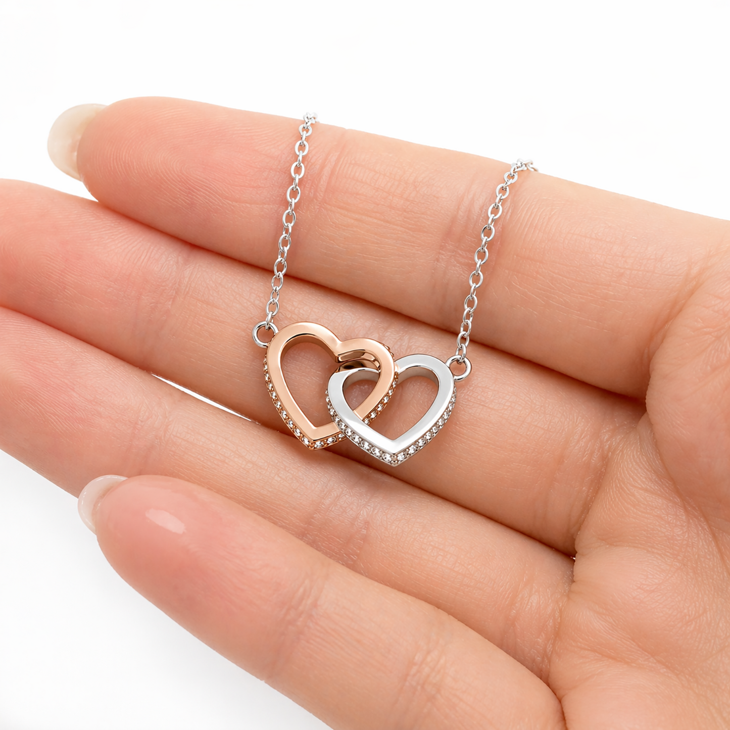To The Best Wife Ever Personalised Interlocking Hearts Necklace In Keepsake Box