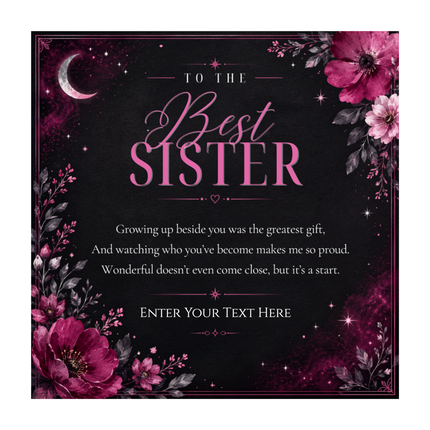 To The Best Sister Personalised Eternal Heart Necklace In Keepsake Box