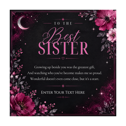To The Best Sister Personalised Love Knot Necklace In Keepsake Box