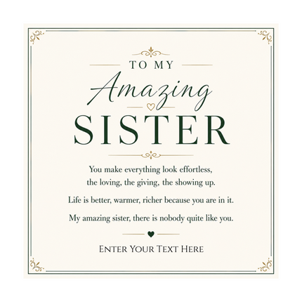 To My Amazing Sister Personalised Love Knot Necklace In Keepsake Box