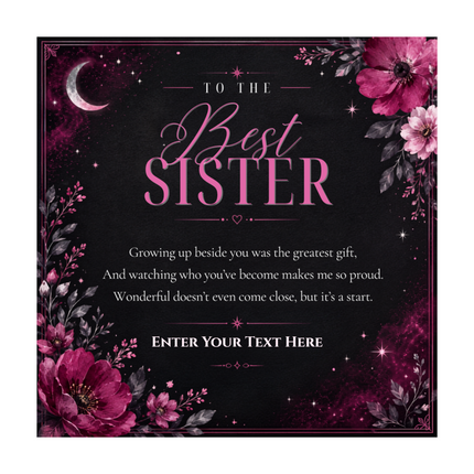 To The Best Sister Personalised Love Interlocking Hearts Necklace In Keepsake Box