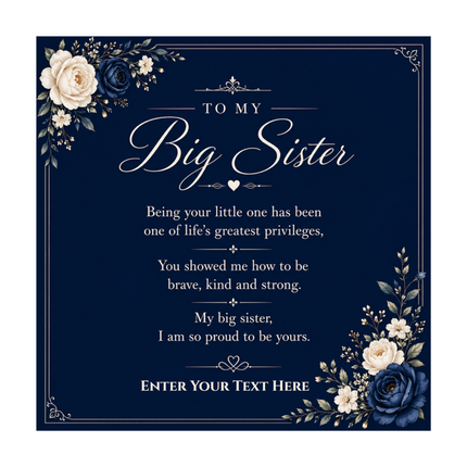To My Big Sister Personalised Love Interlocking Hearts Necklace In Keepsake Box