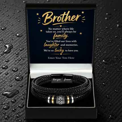 To My Brother Eternal Bond Bracelet With Personalised Keepsake Box