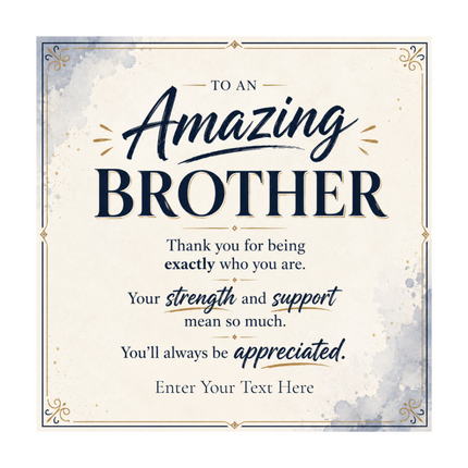 To An Amazing Brother 18k Gold Plated Cuban Chain Necklace With Personalised Keepsake Box