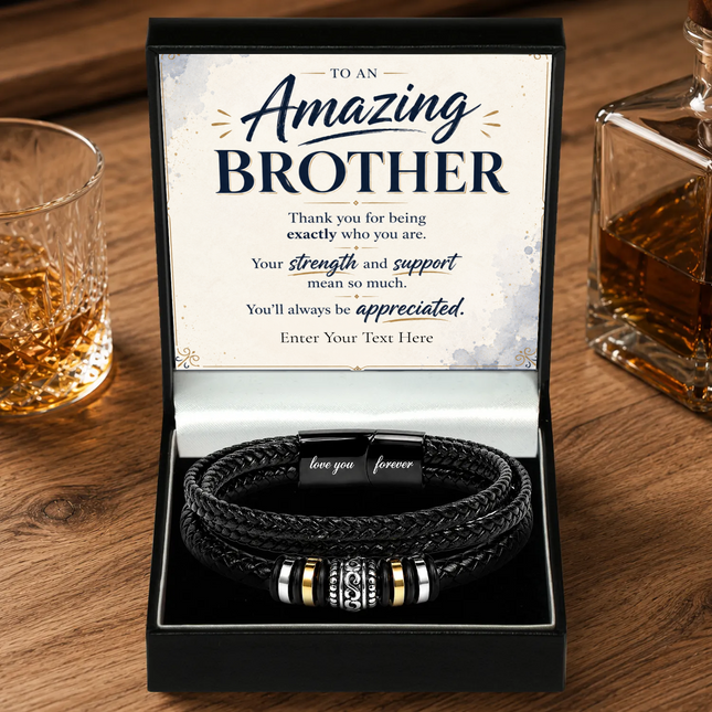 To An Amazing Brother Eternal Bond Bracelet With Personalised Keepsake Box