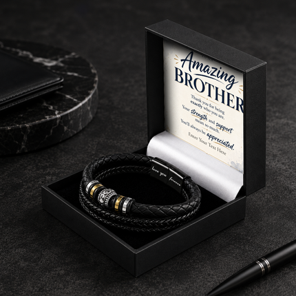 To An Amazing Brother Eternal Bond Bracelet With Personalised Keepsake Box