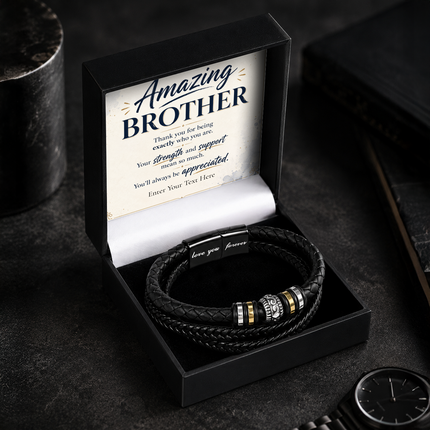 To An Amazing Brother Eternal Bond Bracelet With Personalised Keepsake Box