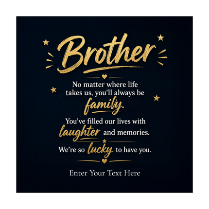 To My Brother 18k Gold Plated Cuban Chain Necklace With Personalised Keepsake Box