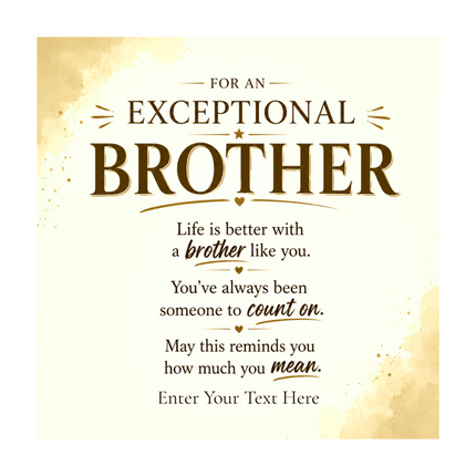 For An Exceptional Brother 18k Gold Plated Cuban Chain Necklace With Personalised Keepsake Box