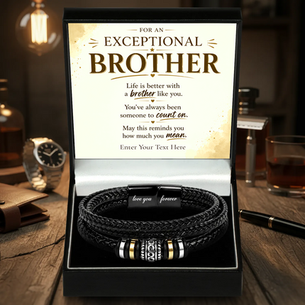 For An Exceptional Brother Eternal Bond Bracelet With Personalised Keepsake Box