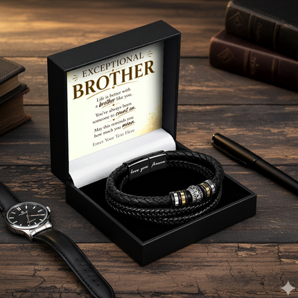 For An Exceptional Brother Eternal Bond Bracelet With Personalised Keepsake Box