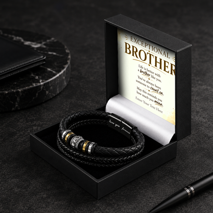 For An Exceptional Brother Eternal Bond Bracelet With Personalised Keepsake Box