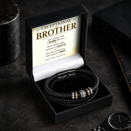For An Exceptional Brother Eternal Bond Bracelet With Personalised Keepsake Box