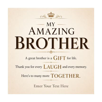 My Amazing Brother Stainless Steel Cuban Chain Necklace With Personalised Keepsake Box