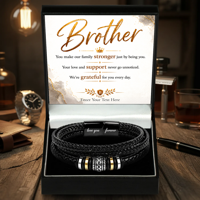 Brother Eternal Bond Bracelet With Personalised Keepsake Box