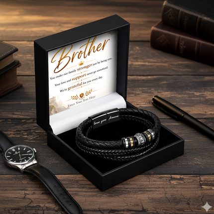 Brother Eternal Bond Bracelet With Personalised Keepsake Box