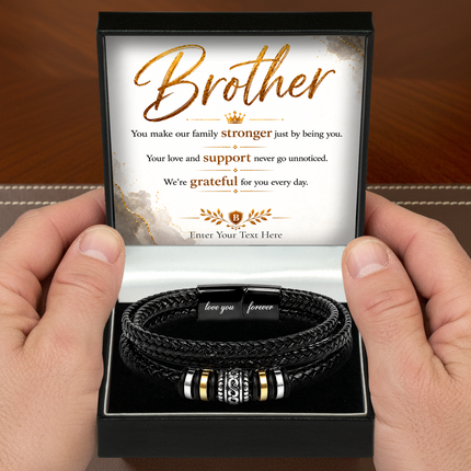 Brother Eternal Bond Bracelet With Personalised Keepsake Box