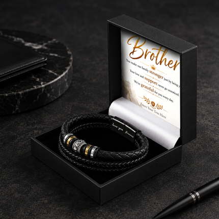 Brother Eternal Bond Bracelet With Personalised Keepsake Box