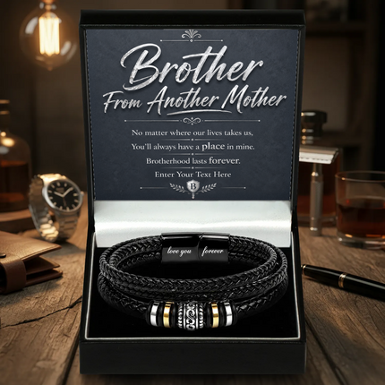 Brother From Another Mother Eternal Bond Bracelet With Personalised Keepsake Box