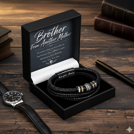 Brother From Another Mother Eternal Bond Bracelet With Personalised Keepsake Box