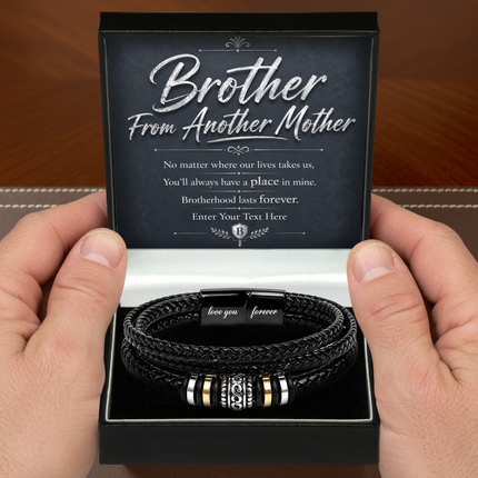 Brother From Another Mother Eternal Bond Bracelet With Personalised Keepsake Box