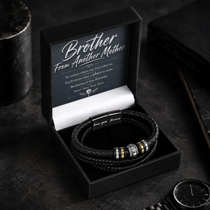 Brother From Another Mother Eternal Bond Bracelet With Personalised Keepsake Box