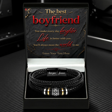 The Best Boyfriend Eternal Bond Bracelet With Personalised Keepsake Box