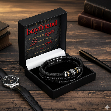 The Best Boyfriend Eternal Bond Bracelet With Personalised Keepsake Box