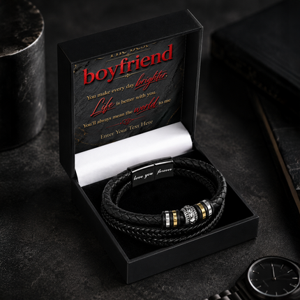 The Best Boyfriend Eternal Bond Bracelet With Personalised Keepsake Box