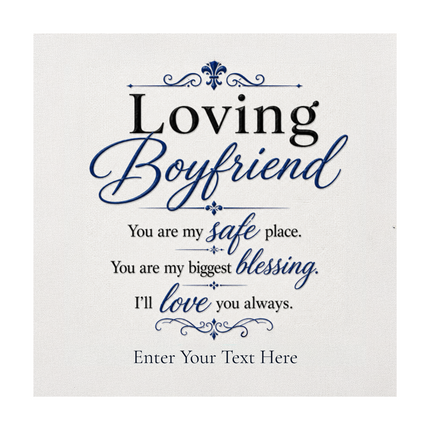 Loving Boyfriend 18k Gold Plated Cuban Chain Necklace With Personalised