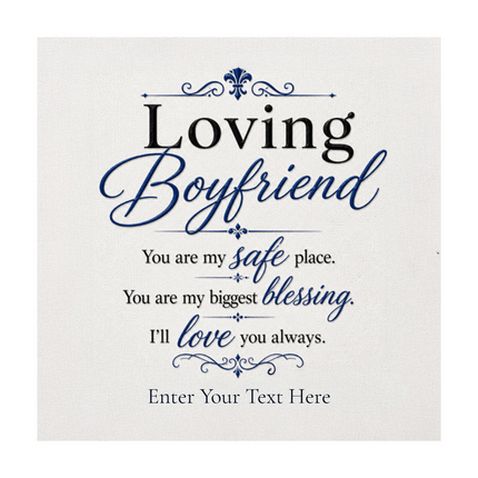 Loving  Boyfriend Stainless Steel Cuban Chain Necklace With Personalised