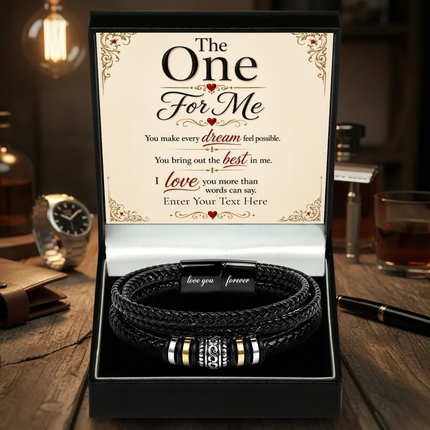 The One For Me Eternal Bond Bracelet With Personalised Keepsake Box
