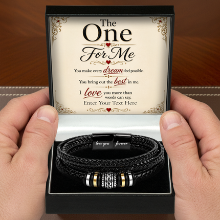 The One For Me Eternal Bond Bracelet With Personalised Keepsake Box