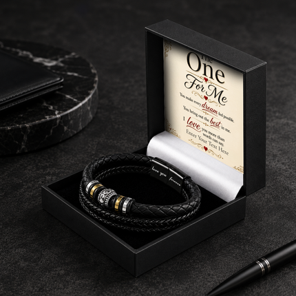 The One For Me Eternal Bond Bracelet With Personalised Keepsake Box
