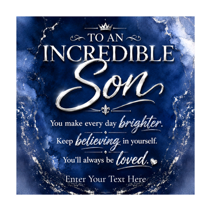 To An Incredible Son Stainless Steel Cuban Chain Necklace With Personalised
