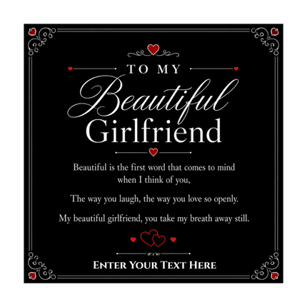 To My Beautiful Girlfriend Personalised Love Knot Necklace In Keepsake Box