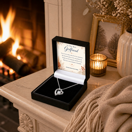 To The Best Girlfriend Personalised Eternal Heart Necklace In Keepsake Box
