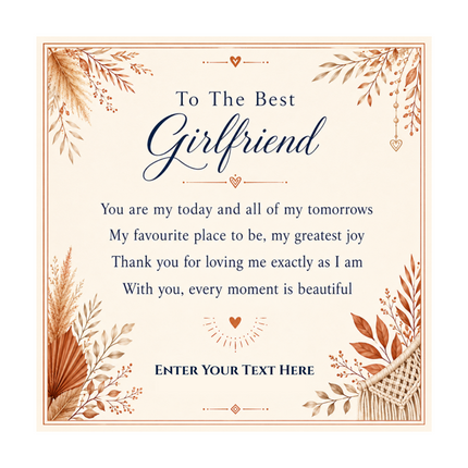 To The Best Girlfriend Personalised Love Interlocking Hearts Necklace In Keepsake Box