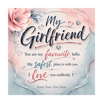 My Girlfriend Personalised Love Knot Necklace In Keepsake Box