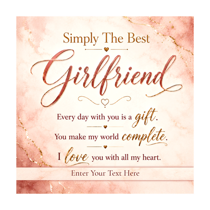 Simply The Best Girlfriend Personalised Love Knot Necklace In Keepsake Box