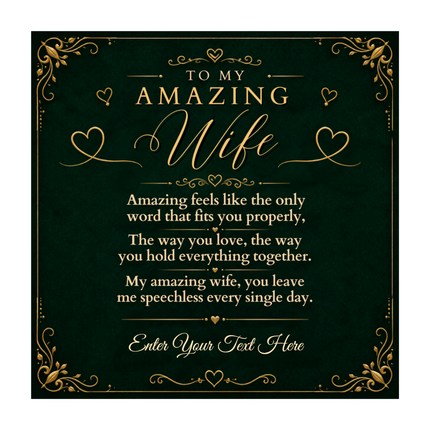 To My Amazing Wife Personalised Love Lock Necklace In Keepsake Box