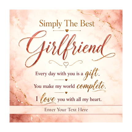 Simply The Best Girlfriend Personalised Love Lock Necklace In Keepsake Box